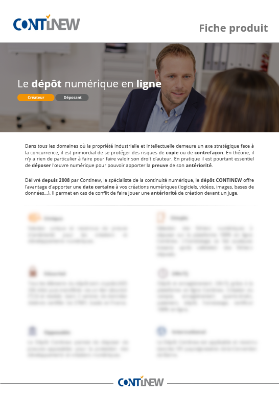 Fiche produit : Continew Dépôt