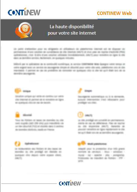 Fiche produit : Continew Système